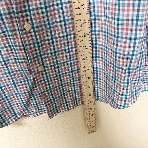 Peter Millar Shirt E4 Men’s Plaid Summer Comfort Button Down Nylon Size XL - Picture 2 of 6